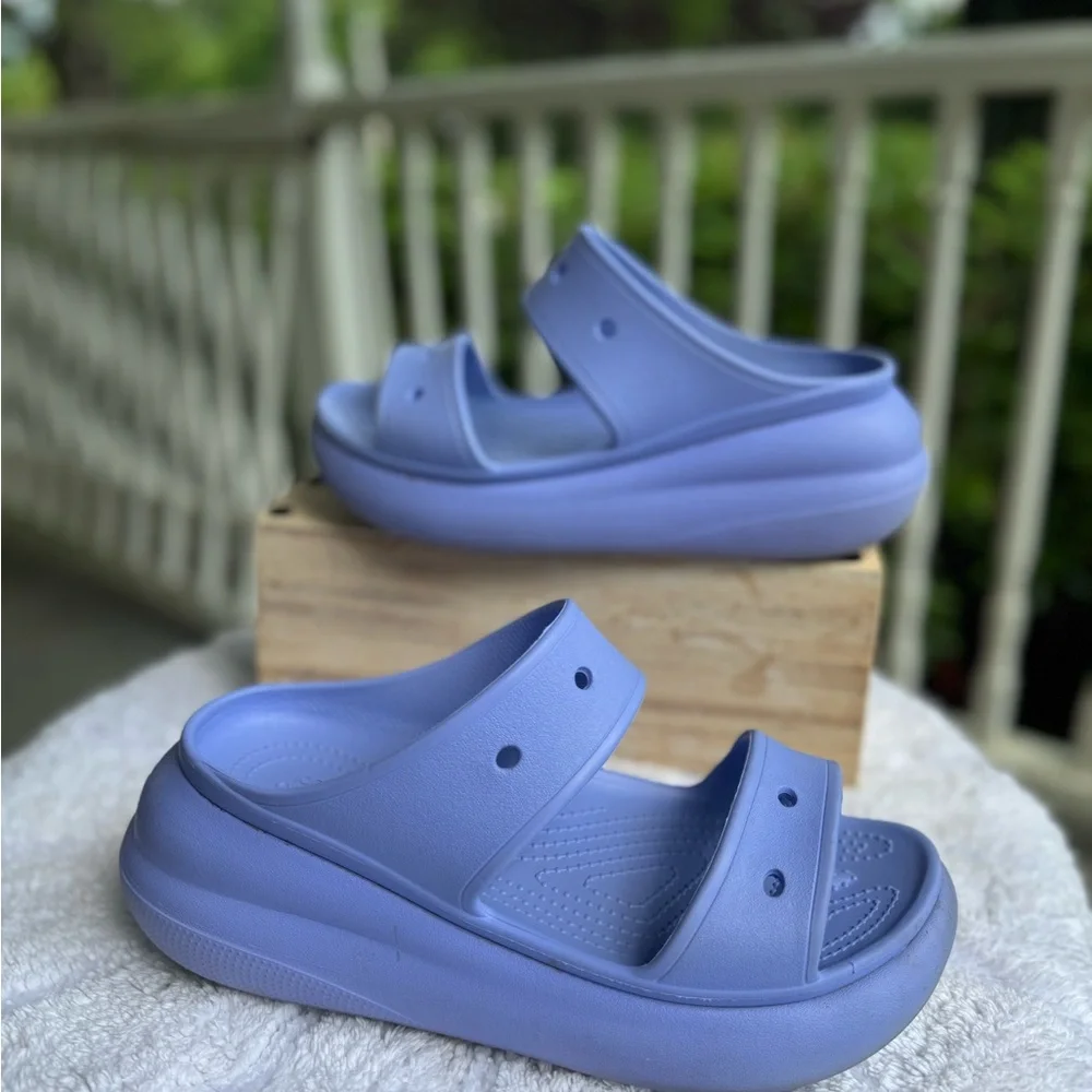 CROCS Women's Platform Sandals moon jelly lavender
